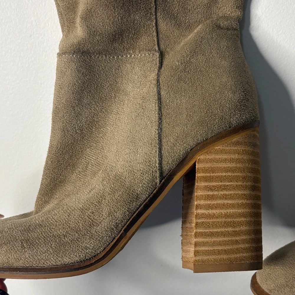 Elegant Tan Over the Knee Boots